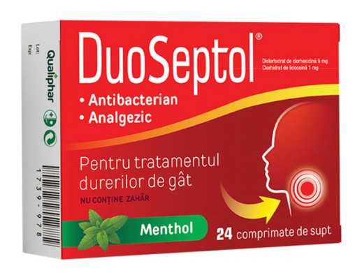 Дуосептол Ментол №24 таб.для рассасывания