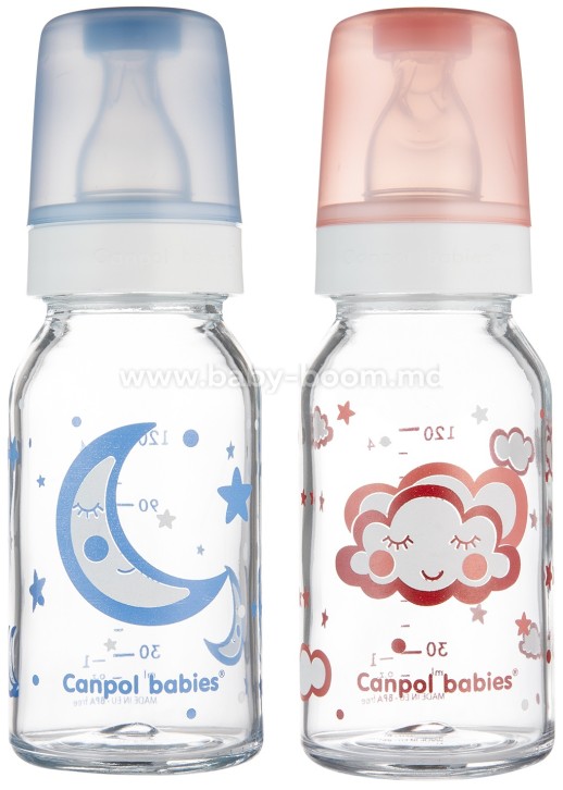 CANPOL - Бутылочка стеклянная Ночные Мечты 120мл