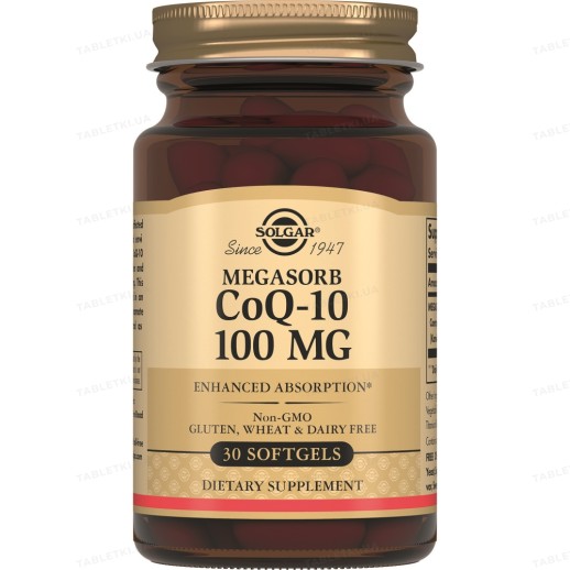 SOLGAR - Коэнзим Q10 100мг №30 капс.