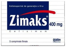 Зимакс 400мг №5 таб.(цефиксим)