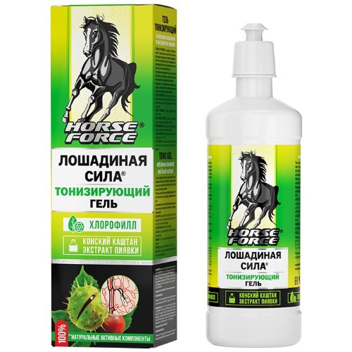 Лошадиная сила гель с Конским каштаном и эк-том Пиявки Тонизирующий 500мл