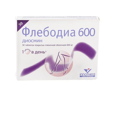 Флебодиа 600мг №30 таб. (Диосмин) ангиопротектор