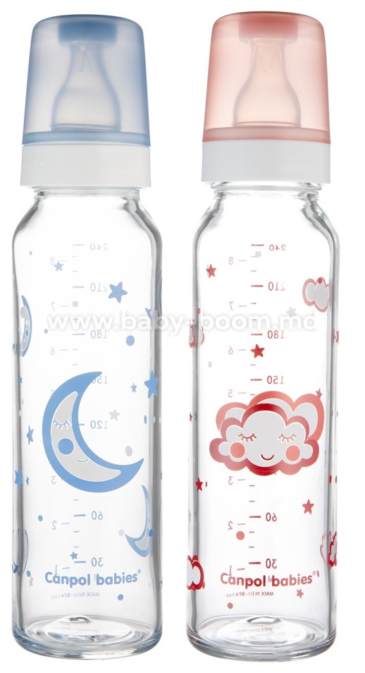 CANPOL - Бутылочка стеклянная Ночные Мечты 240мл