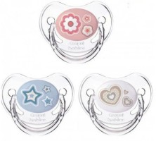 CANPOL - Пустышка силиконовая С симметричная Сердечки, Цветочки, Звездочки