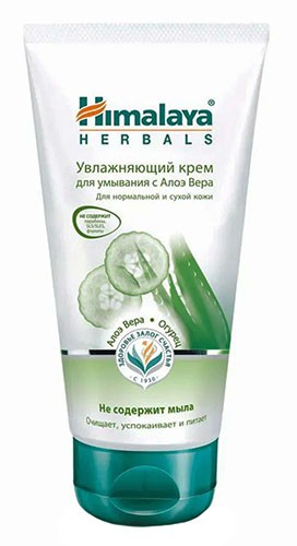 Крем для умывания Himalaya с Алоэ вера 150мл для нормальной и сухой кожи