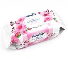 Салфетки влажные Ultra compact №90 Вишя в цвету с крышечкой