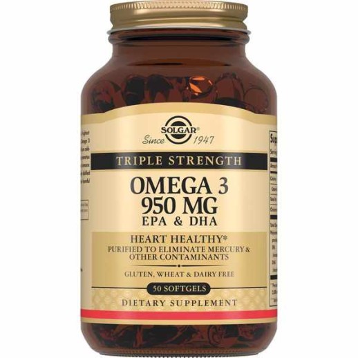 SOLGAR - Тройная Омега-3 950мкг ЭПГ и ДГК №50 капс