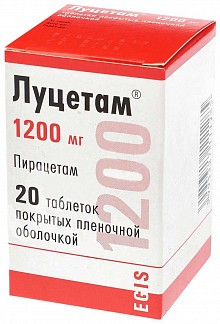 Луцетам 1200мг №20 таб. (Пирацетам)