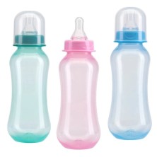 Бутылочка Курносики 250мл с силиконовой соской приталеная (от 0+ мес) (11131)