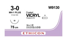 Викрил 3/0 MH-1 Plus с иглой 31мм 1/2 окр 75см арт. W9130
