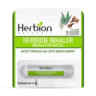 Ингалятор-карандаш назальный Herbion с маслами эвкалипта и гвоздики 1,5мл