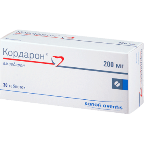 Кордарон 200мг №30 таб. (Амиодарон)
