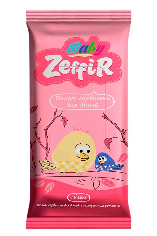 Салфетки влажные ZEFFIR Baby №15 Ромашка