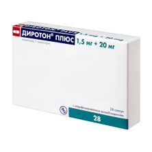 Диротон Плюс 20мг/1,5мг №28 капс.с модифиц. высвобождением (Лизиноприл+Индапамид)