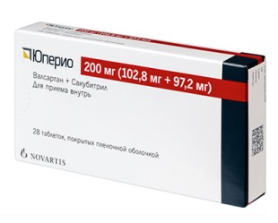 Юперио 200мг 102,8мг+97,2мг №28 таб.п/о. (Валсартан+Сакубитрил)