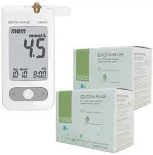 Глюкометр Bionime Rightest GM 550 + тест-полоски Rightest GS550 №50 (2 упаковки)