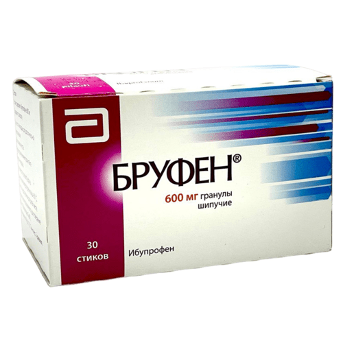 Бруфен 600мг №30 стики, гранулы шипучие (Ибупрофен)