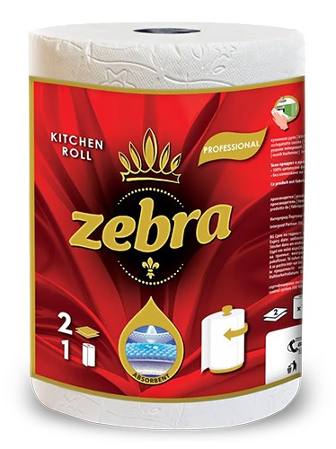 Полотенце бумажное Zebra Professional №1 (2х-слойная)