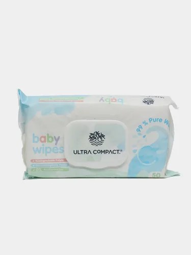 Салфетки влажные Ultra compact Детские с крышечкой 99% PURE WATER №50