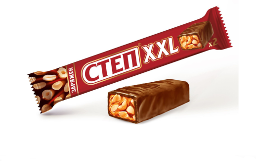 Шоколадный батончик СТЕП ХХL арахис/карамель70гр