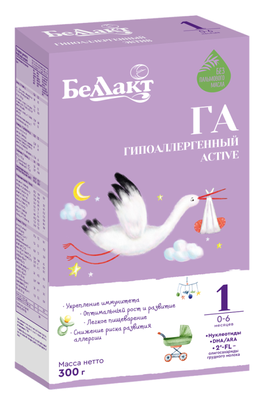 Беллакт Гипоаллергенный Active 1 сух.молочная смесь 300г