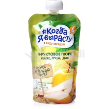 КЯВ пюре Яблоко-Груша-Дыня 220г (пауч)