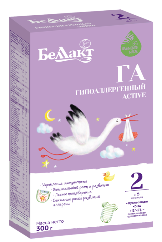 Беллакт Гипоаллергенный Active 2 сух.молочная смесь 300г