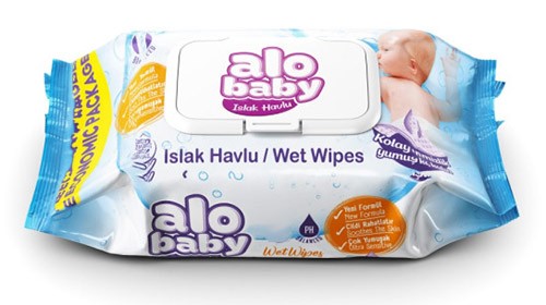 Салфетки влажные ALO Baby №90 Эконом Soft Sensitive с клапаном