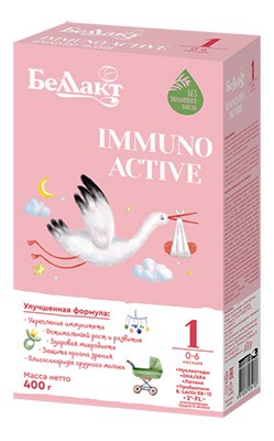 Беллакт ИММУНO АКТИВ 1 (0-6) сух.молочная смесь с пребиотиками 400г