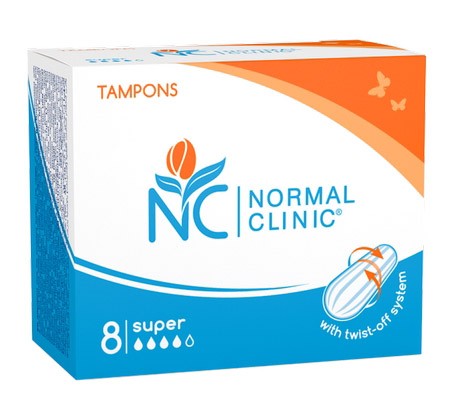 Тампоны NORMAL CLINIC №8 (4 капли) Супер
