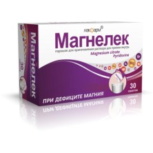 Магнелек 3г №30 пор. (магния цитрат+ пиридоксина г/х)