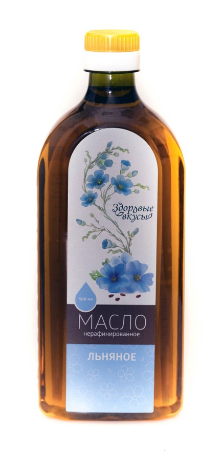 Масло Льняное 500мл нерафинированное пищевое