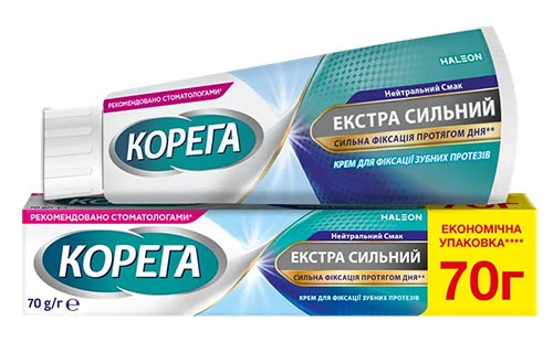 Корега Экстра сильный для фикс.зубн.протезов 70г (Нейтральный вкус) НВ