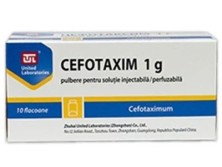 Цефотаксим 1г №10 пор. для пригот. р-ра для инъекций/инфузий