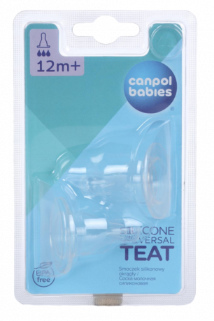 CANPOL - Соска силиконовая круглая быстрая (2шт.)