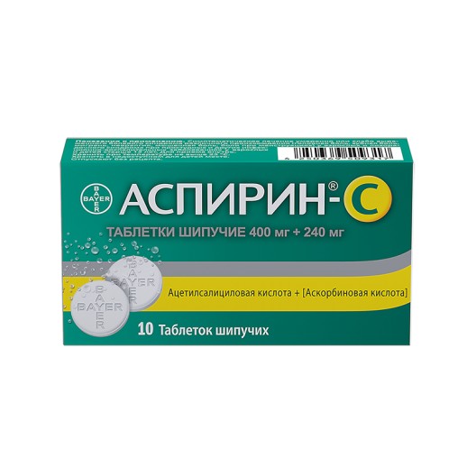 Аспирин плюс С 400мг/240мг №10 таб.шип.