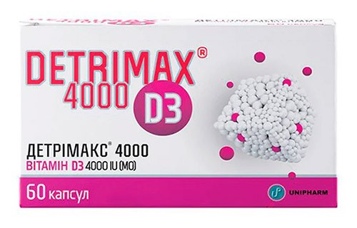 Детримакс 4000 Витамин Д3 4000МЕ №60 капс. 150мг