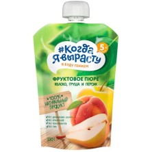 КЯВ пюре Яблоко-Персик-Груша 220г (пауч)