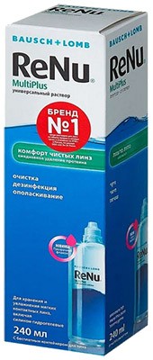 РеНю Multi Plus 240мл для контактных линз (комфорт чистых линз)
