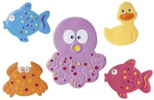 CANPOL - Мини коврики для ванной (Уточка,Крабик,Медузка и Рыбки)