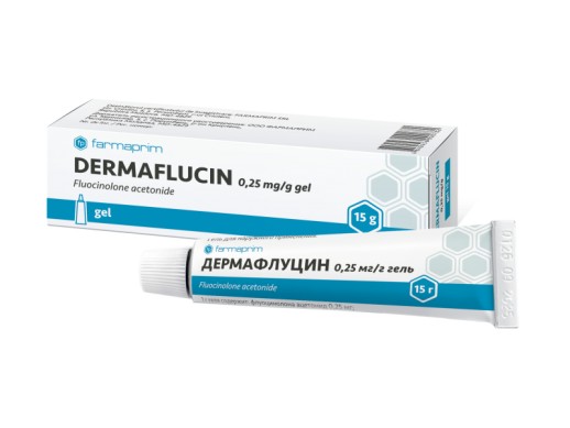 Дермафлуцин 0,025% 15г гель (флуоцинолона ацетонид)
