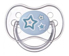 CANPOL - Пустышка силиконовая В круглая Голубые Звездочки