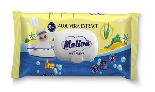 Салфетки влажные Малива №120 Детские с Алое вера