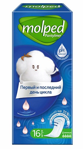 Прокладки Молпед ежедневки Pantyliner Long №16 Синие