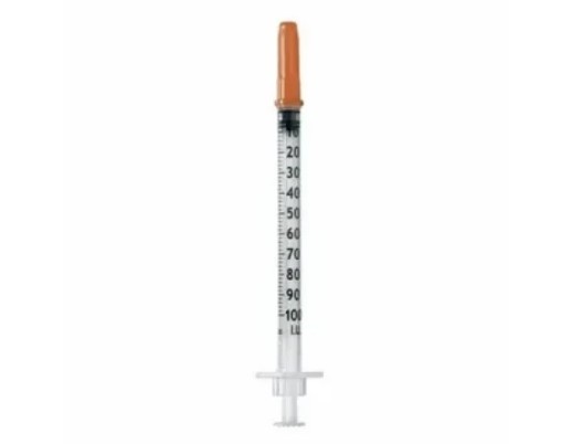 Шприц 1 мл инсулиновый U-100 несъемная игла 30G*5/16 (0,3*8мм)