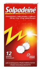 Солпадеин №12 таб.(Парацетамол 500мг, Кодеин 8мг, Кофеин 30мг)