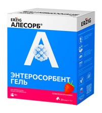 Алесорб 10г №20 пак., гель для приема внутрь вкус Клубника (Энтеросорбент)