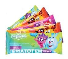 Гематоген (Турбо) 35г детский Смешарики (с 3-х лет)