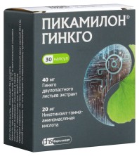 Пикамилон Гинкго 40мг+20мг №30 капс.(ноотропное ср-во)