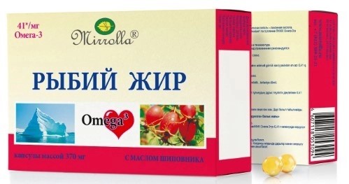 Рыбий жир Мирролла с маслом Шиповника №100 капс.